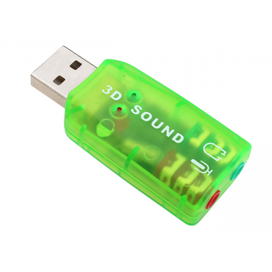 Placa de sunet USB,  2 mufe, Virtual 5.1 Channel, Microfon, USB SOUND ADAPTER